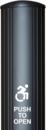36" Long Column™ Push Plate Switch with Black Anodized Finish:  