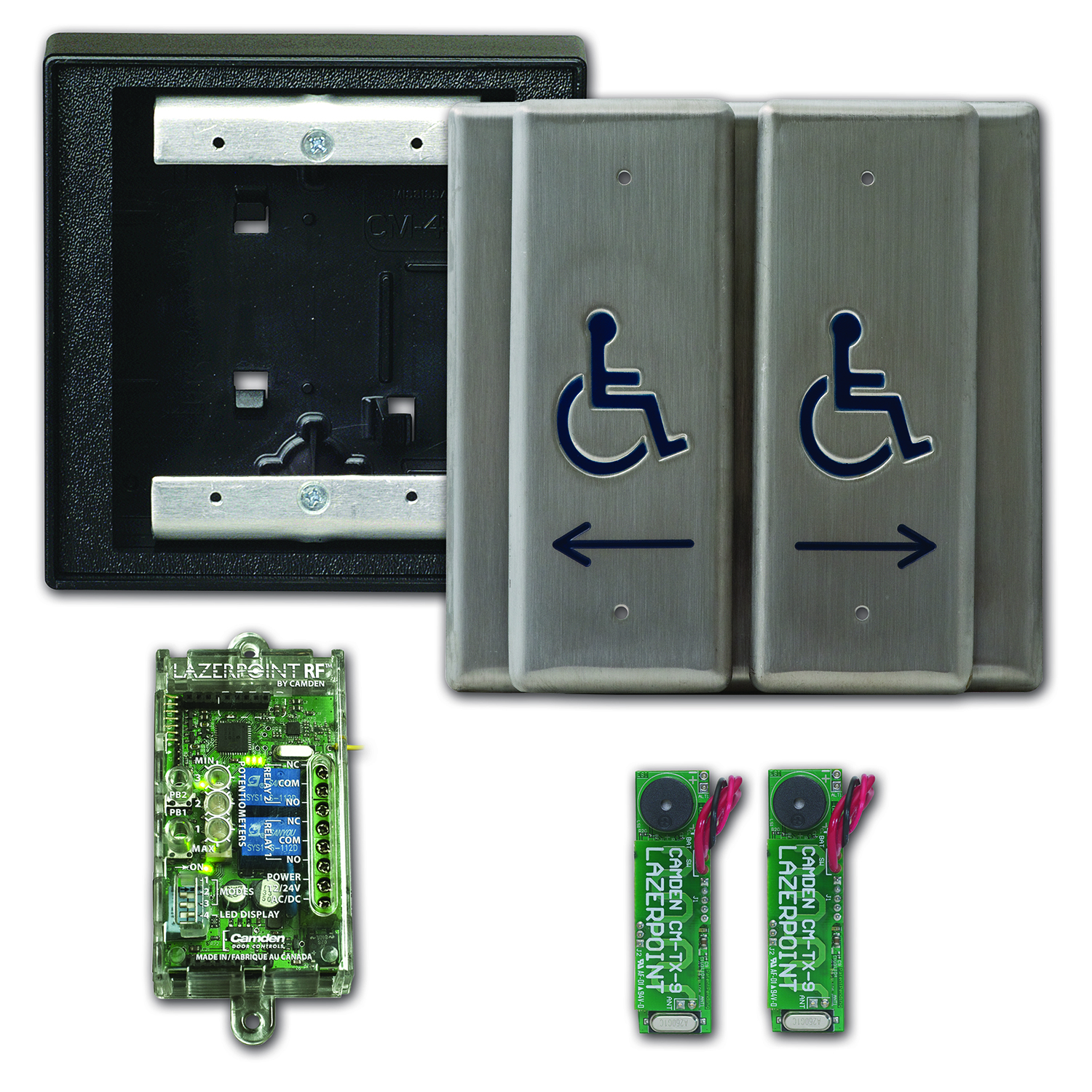 CM-9800: Interruptor de salida/pulsación capacitivo iluminado - Botones Push/Exit - activación
