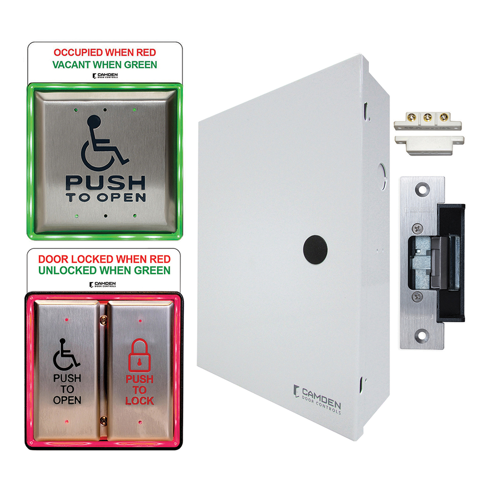 CM-300/310 Series: Interruptor rectangular iluminado LED - Botones Push/Exit - activación