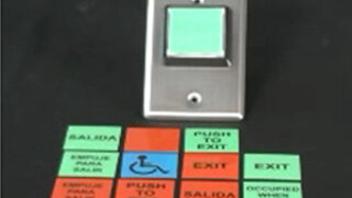 CM-9700C: CM-9700/9710:Interruptor Push/Exit Piezo eléctrico de 2" - Botones Push/Exit